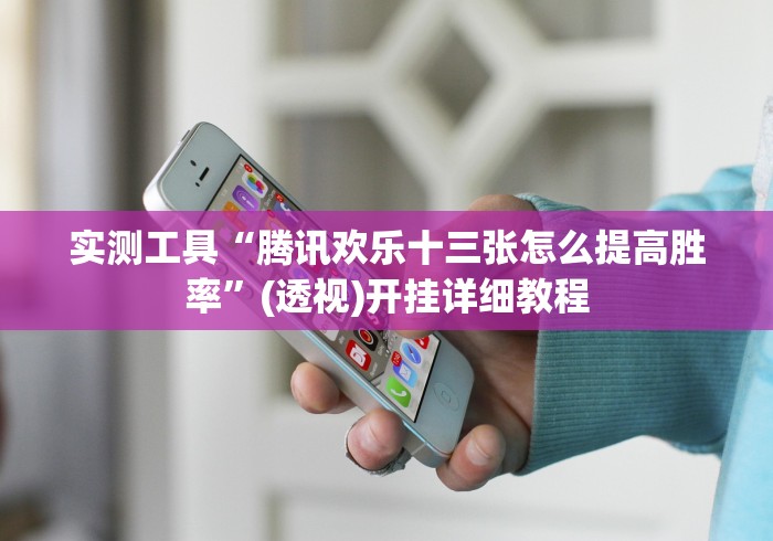 实测工具“腾讯欢乐十三张怎么提高胜率”(透视)开挂详细教程