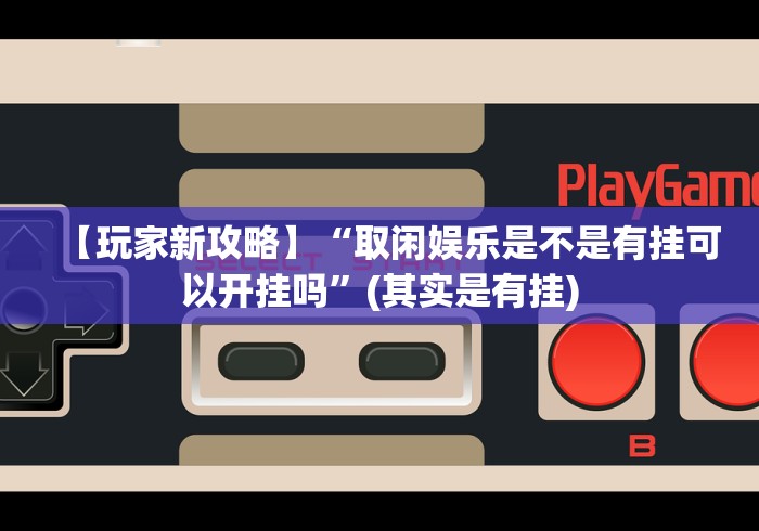 【玩家新攻略】“取闲娱乐是不是有挂可以开挂吗”(其实是有挂)